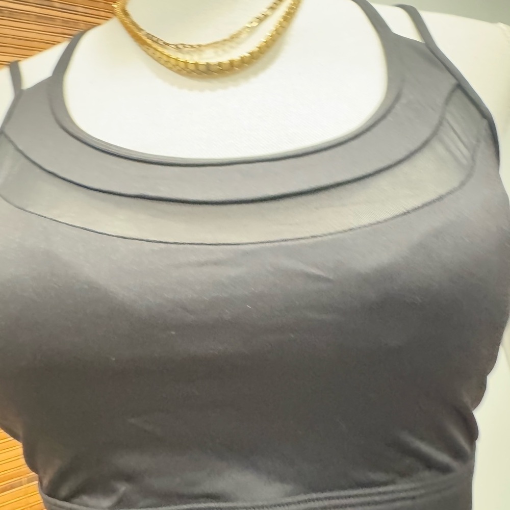 Victoria's Secret Black Sports Bra with High Neckline and Wide Straps - Picture 3 of 7
